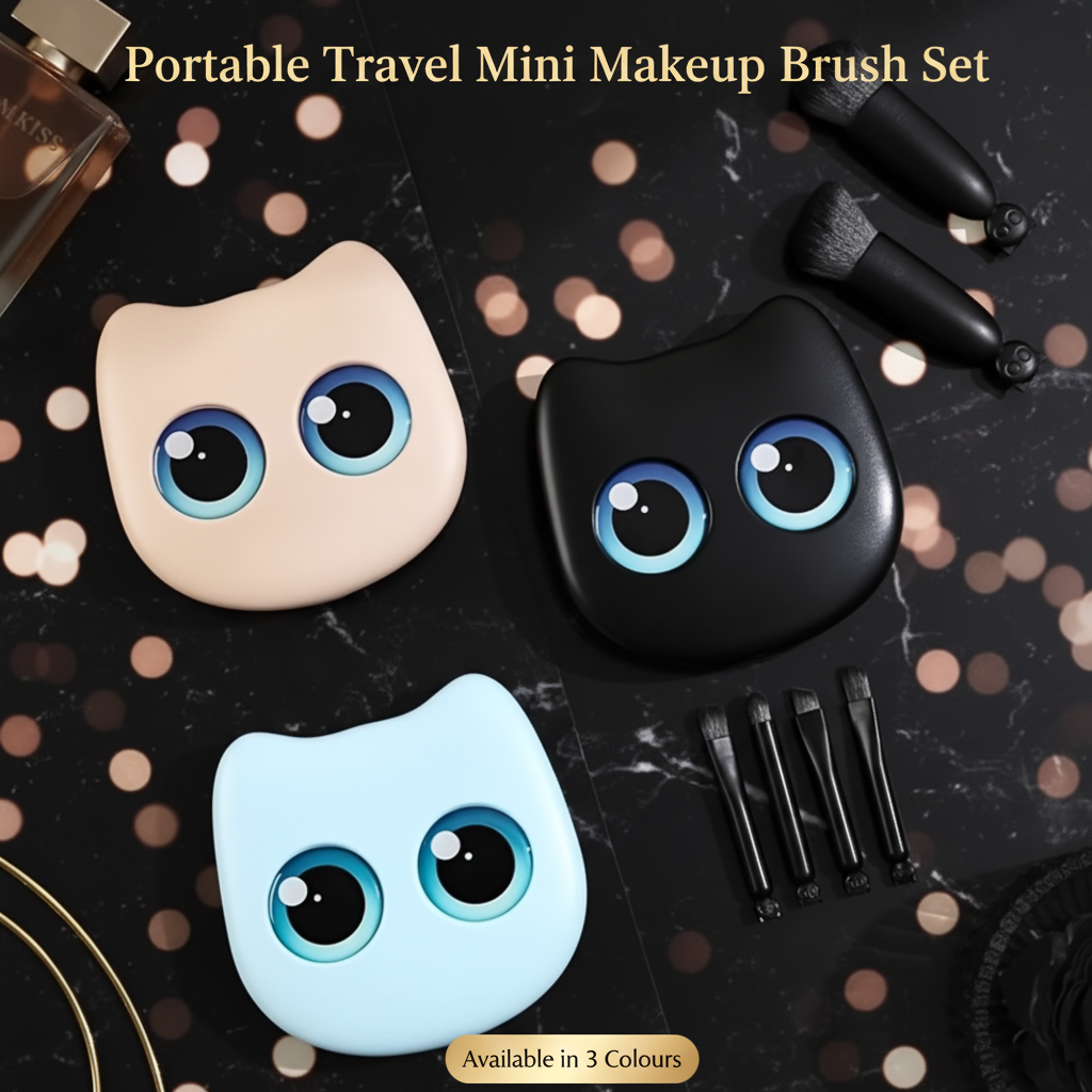 SolaraGlow™ Kitty Mini Brush Set